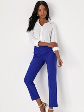 High Waisted Cobalt Trousers